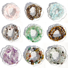 Load image into Gallery viewer, Irregular Crystal Bead Elastic Bracelet (Rose Quartz &amp; Smoky Quartz&amp; Tiger Eye &amp; Aquamarine &amp; Amethyst)