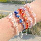 Clear Quartz / Carnelian / Lapis Lazuli / Amethyst / Rose Quartz Chips Bracelet