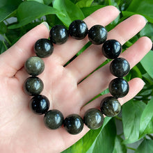 Load image into Gallery viewer, Big Size Golden Obsidian Bracelet