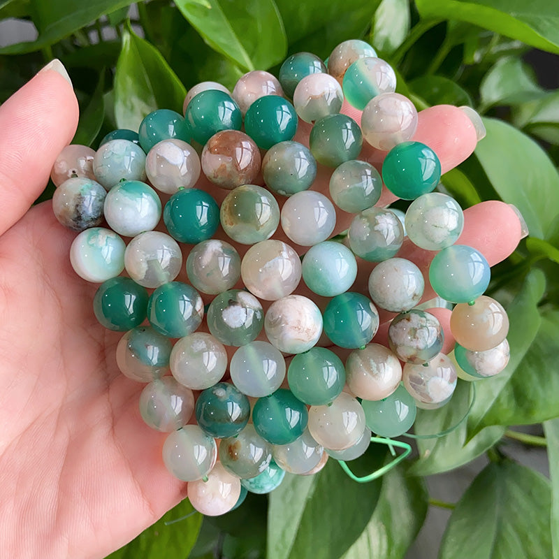 Green Flower Agate Bracelet $10/PC