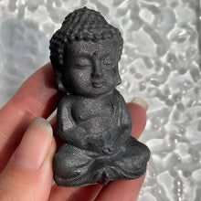 Load image into Gallery viewer, Golden Obsidian &amp; Shungite Baby Buddha Carvings