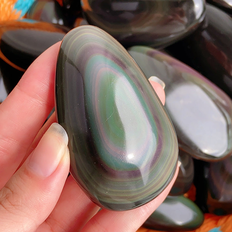 Rainbow Obsidian Palm Stone