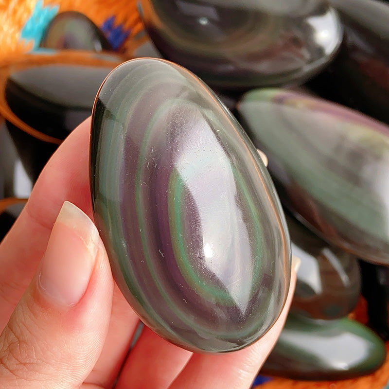 Rainbow Obsidian Palm Stone