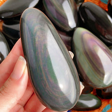 Load image into Gallery viewer, Rainbow Obsidian Palm Stone