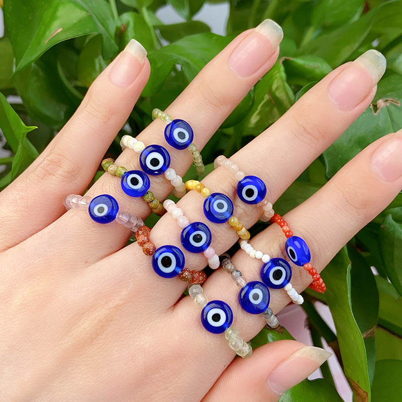 Different Styles Mini crytal Beads Rings