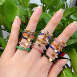 Different Styles Mini crytal Beads Rings