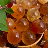 Natural Honey Calcite Spheres