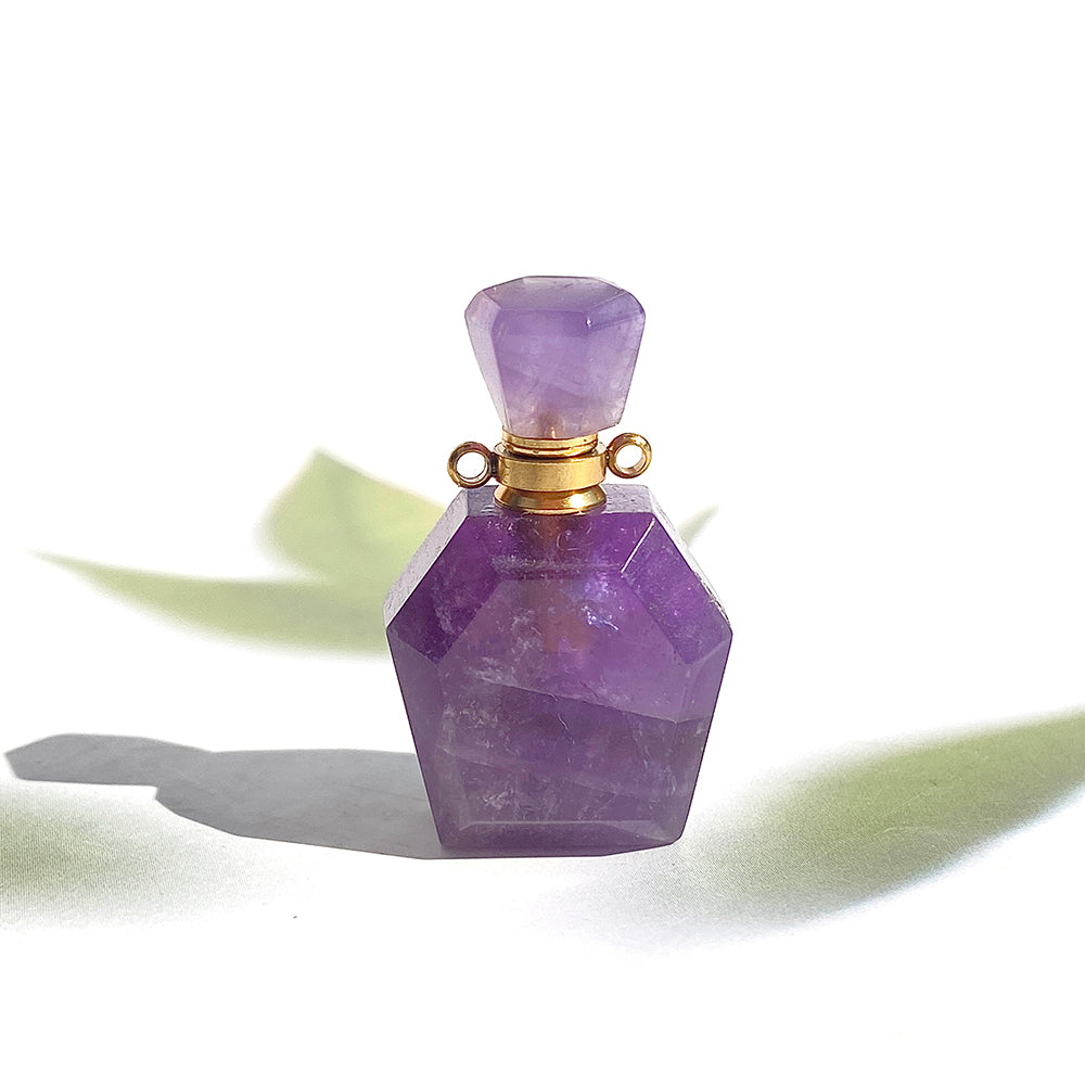 Crystal Perfume Bottle (Amethyst /Lapis Lazuli / Sunstone / Amazonite / Fluorite)