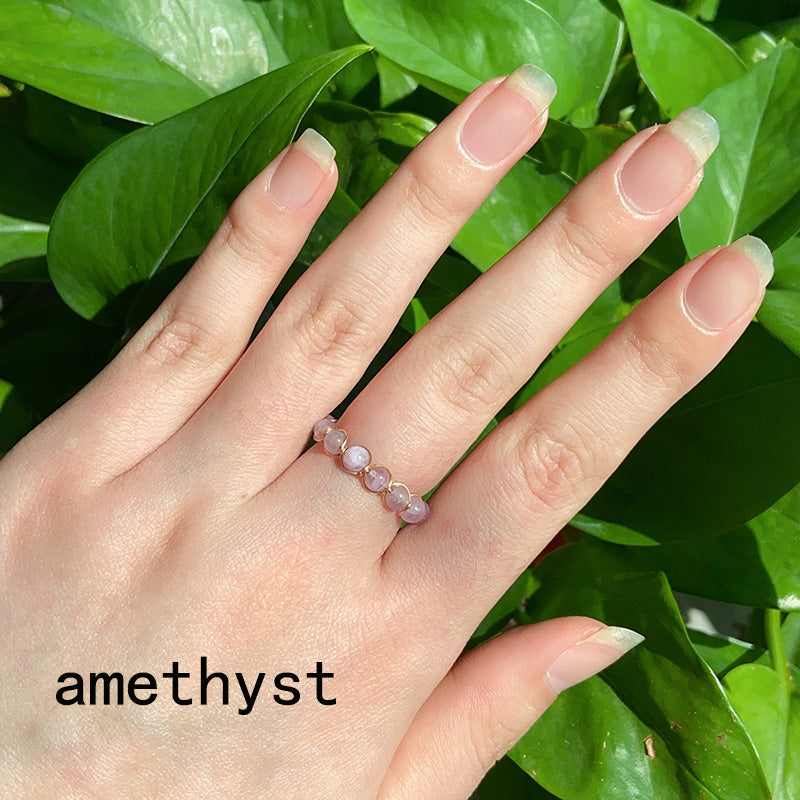 Open Mini Crystal Bead Ring $5/2PCS