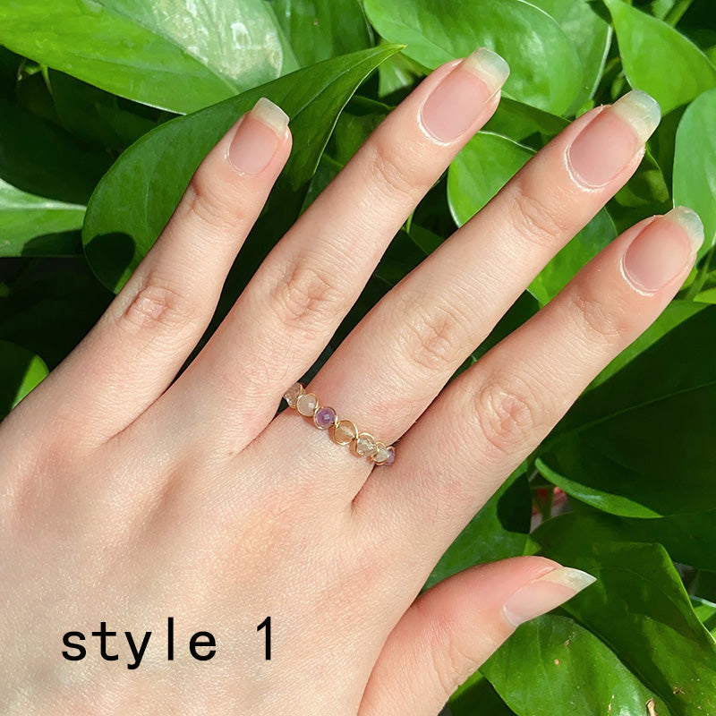 Open Mini Crystal Bead Ring $5/2PCS