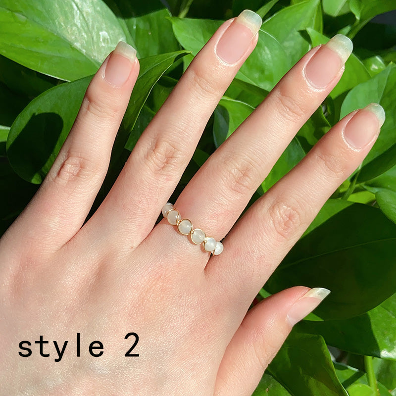 Open Mini Crystal Bead Ring $5/2PCS