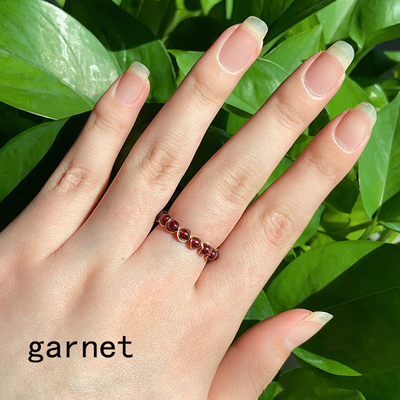 Open Mini Crystal Bead Ring $5/2PCS