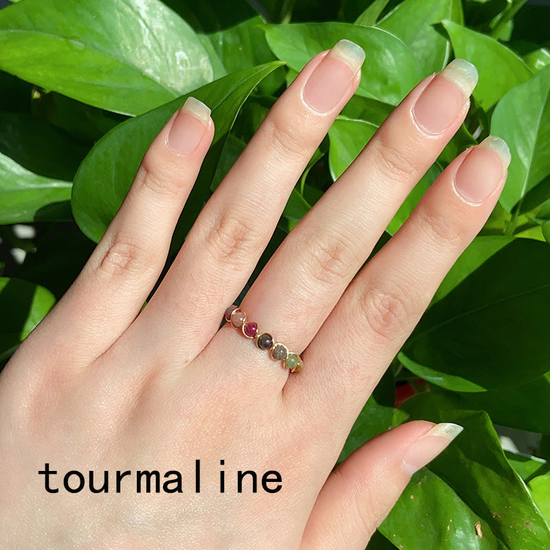 Open Mini Crystal Bead Ring $5/2PCS