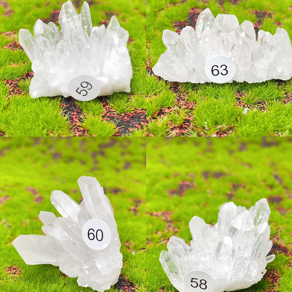 Natural Exquisite Clear Quartz White Crystal Cluster