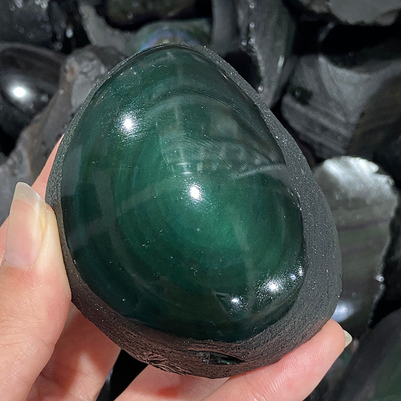 Rainbow Obsidian Raw Stone good flash