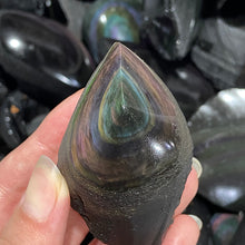 Load image into Gallery viewer, Rainbow Obsidian Raw Stone good flash