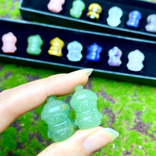 Load image into Gallery viewer, 1 Set 7 Count Crystal Carving Gem Box Christmas Snowman