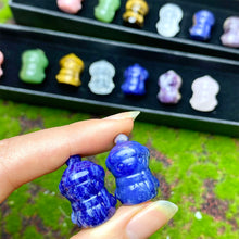 Load image into Gallery viewer, 1 Set 7 Count Crystal Carving Gem Box Christmas Snowman