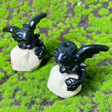 Natuarl Obsidian Crystal Carved Toothless Baby