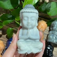 Load image into Gallery viewer, Different Material Crystal Baby Buddha Carvings (Obsidian/Blue Aventurine/Sunstone/Labradorite/Taiji Stone)