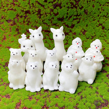 Load image into Gallery viewer, Natural  Crystal Raw Stones White Jade  Carved Snowman  Rabbit Model Figurine Crystal Christmas Gift