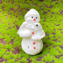 Load image into Gallery viewer, Natural  Crystal Raw Stones White Jade  Carved Snowman  Rabbit Model Figurine Crystal Christmas Gift