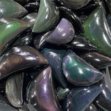 Natural Rainbow Obsidian Moon Shape