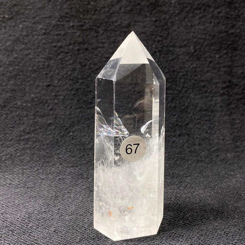 Natural Clear Quartz Reiki Tower Hexagonal Wand White Crystal Tower Energy Spiritual Healing Home Decor Gift