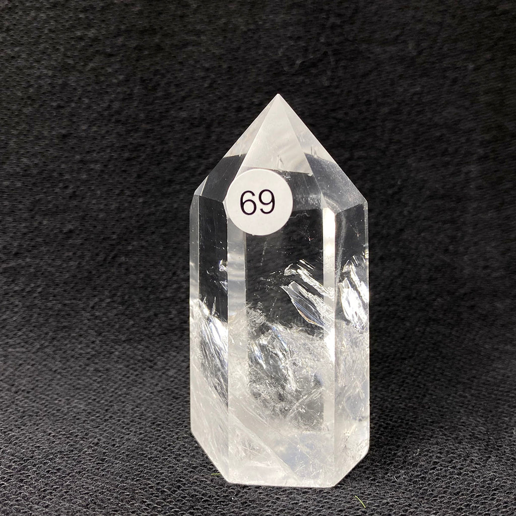 Natural Clear Quartz Reiki Tower Hexagonal Wand White Crystal Tower Energy Spiritual Healing Home Decor Gift