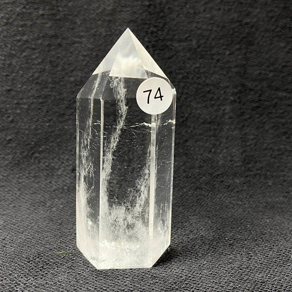 Natural Clear Quartz Reiki Tower Hexagonal Wand White Crystal Tower Energy Spiritual Healing Home Decor Gift