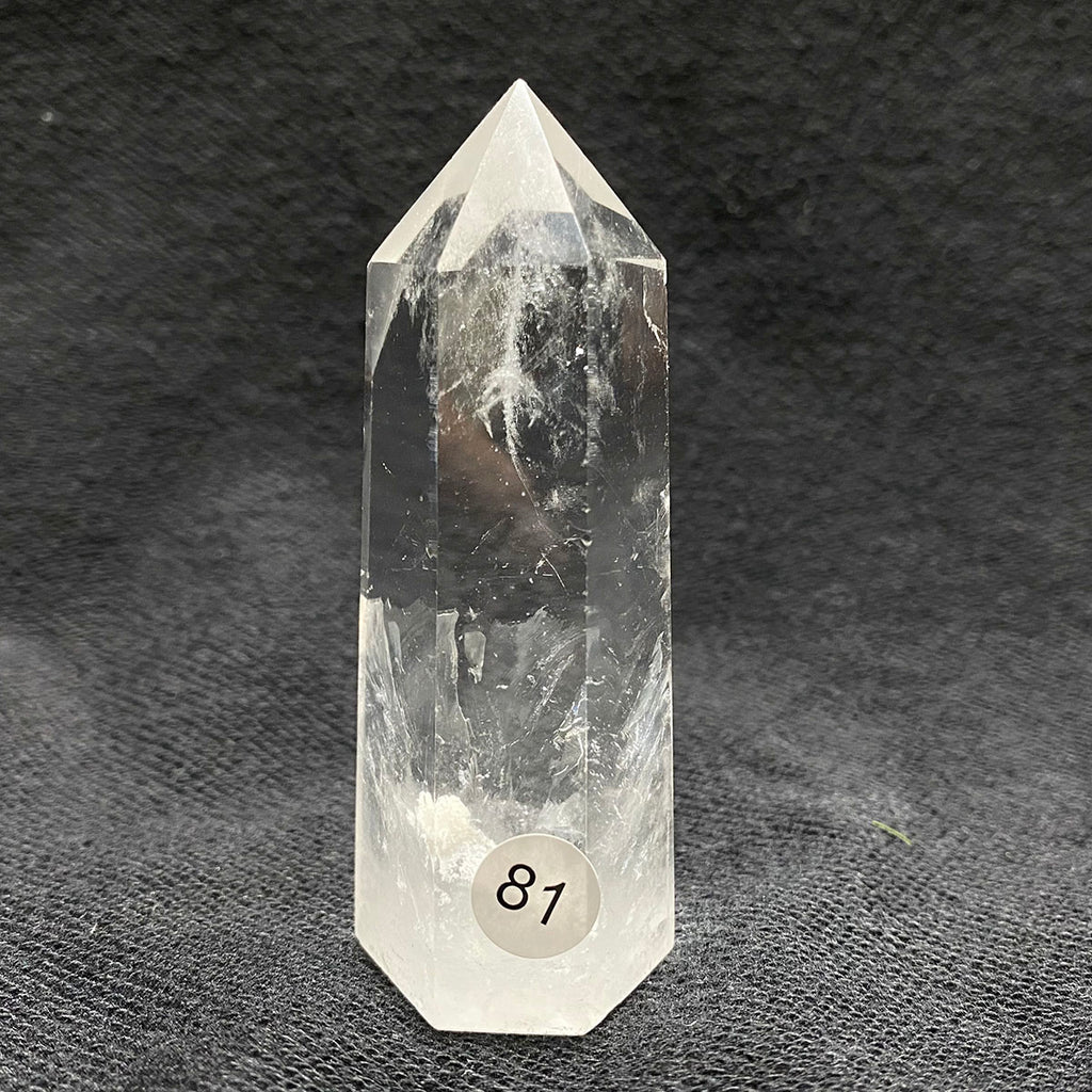 Natural Clear Quartz Reiki Tower Hexagonal Wand White Crystal Tower Energy Spiritual Healing Home Decor Gift