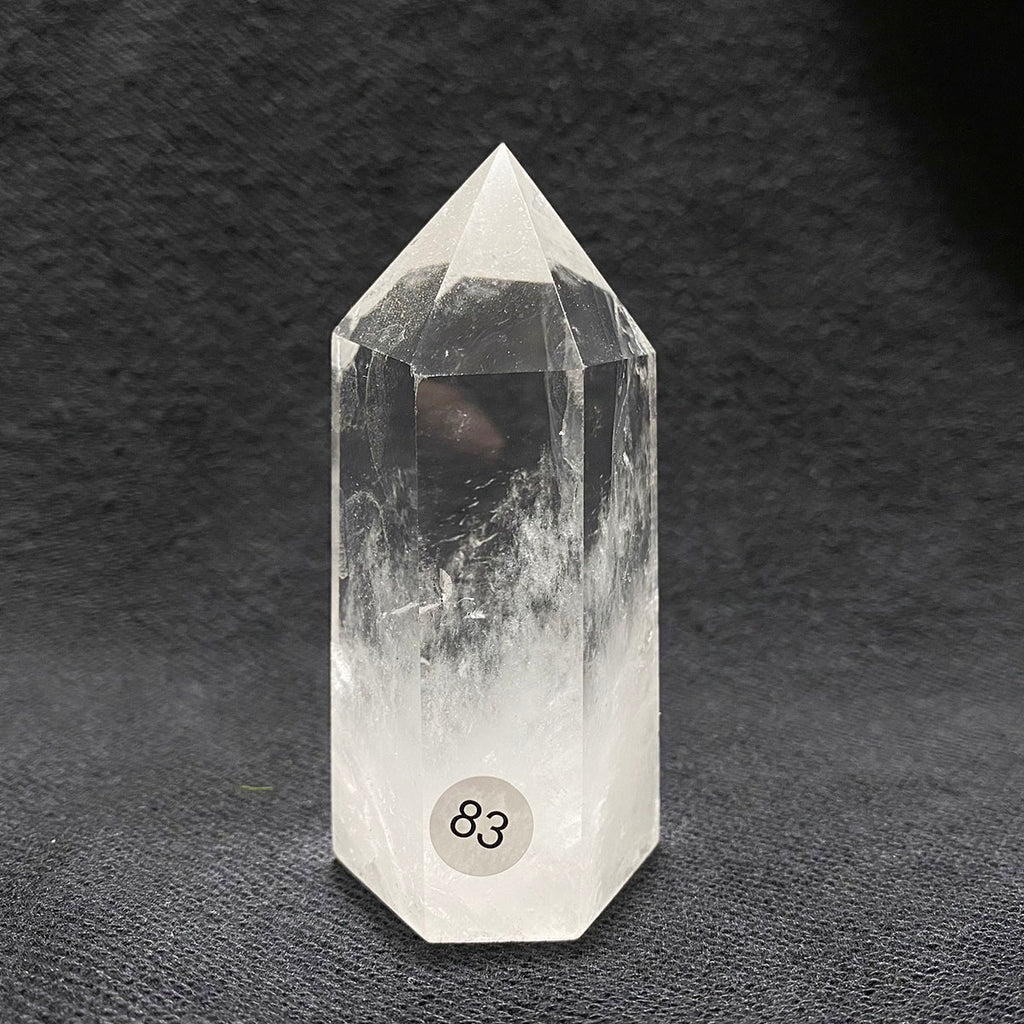 Natural Clear Quartz Reiki Tower Hexagonal Wand White Crystal Tower Energy Spiritual Healing Home Decor Gift