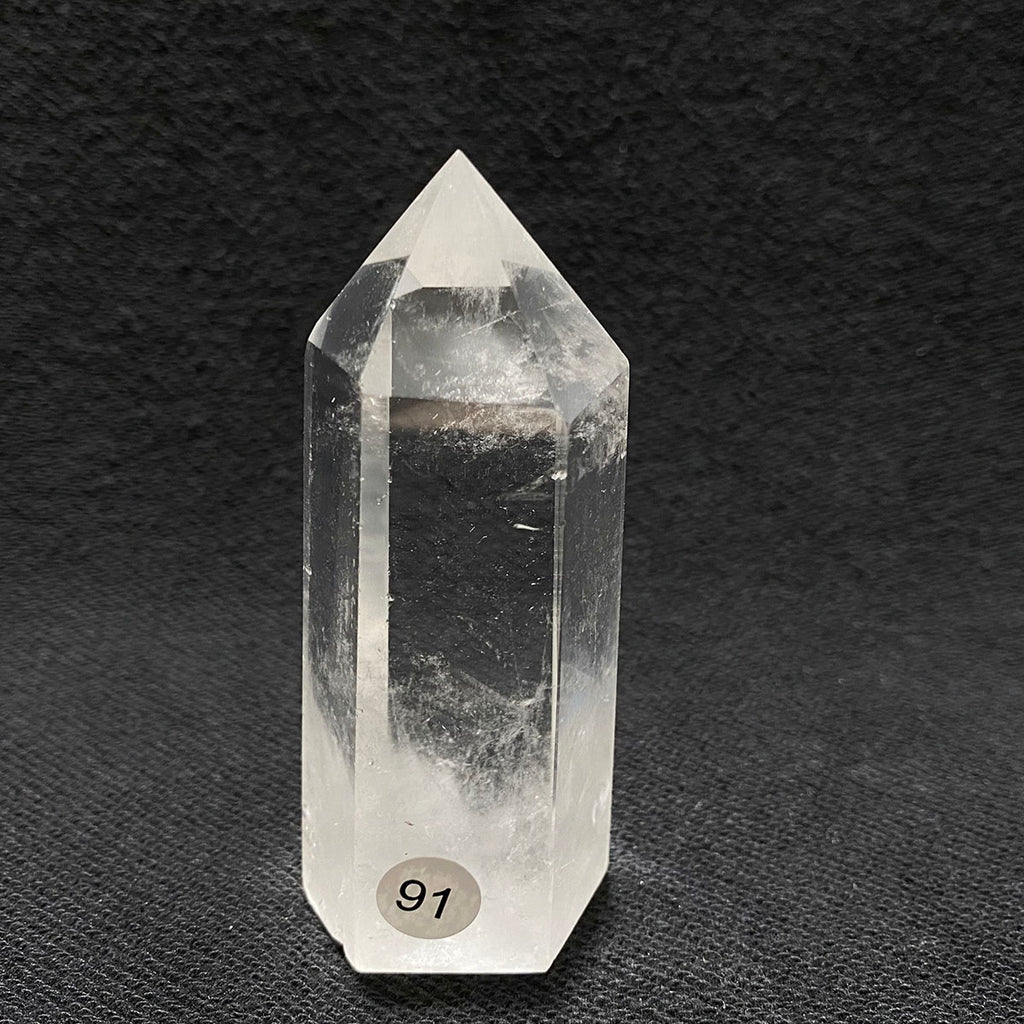 Natural Clear Quartz Reiki Tower Hexagonal Wand White Crystal Tower Energy Spiritual Healing Home Decor Gift