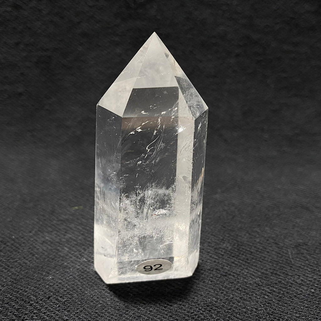 Natural Clear Quartz Reiki Tower Hexagonal Wand White Crystal Tower Energy Spiritual Healing Home Decor Gift