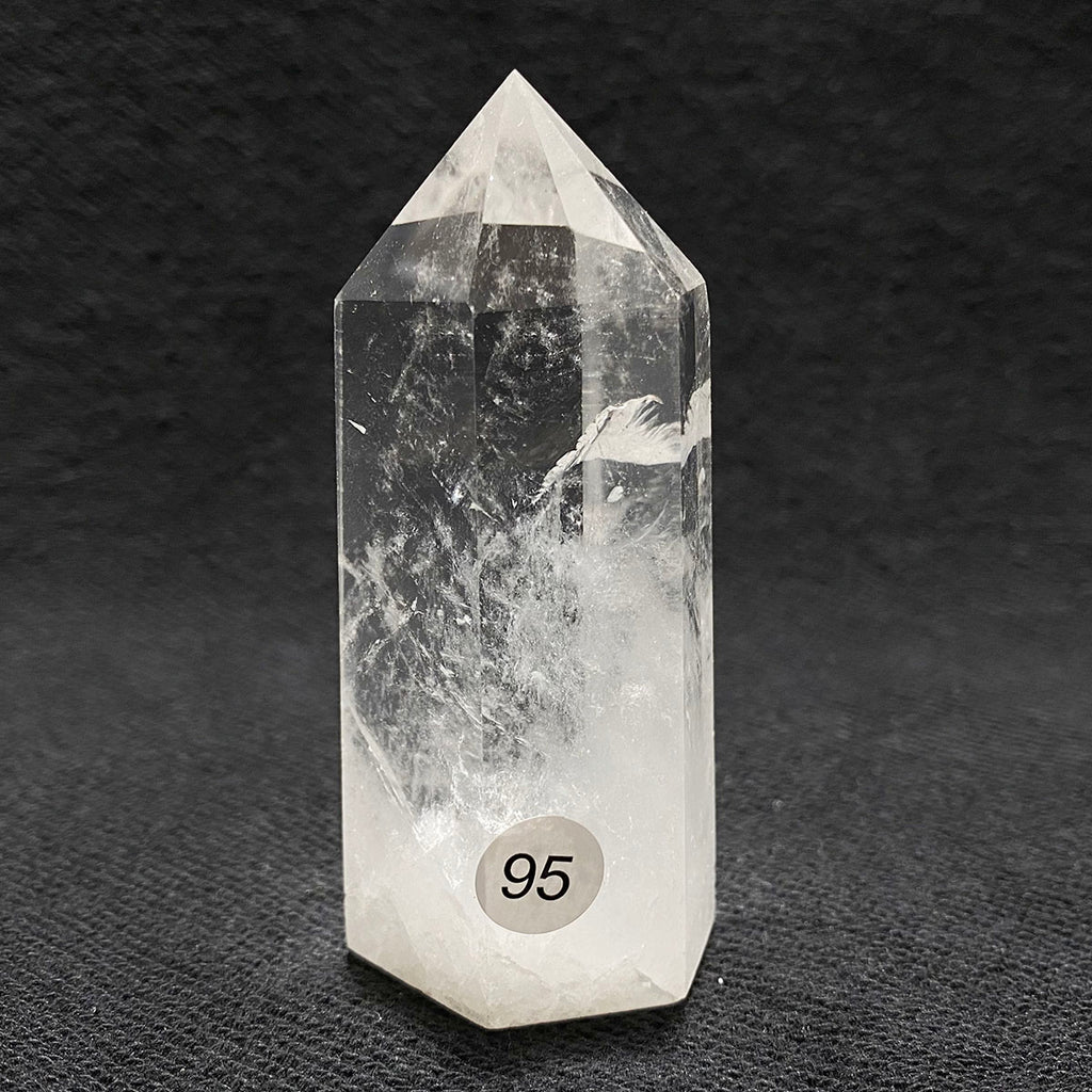 Natural Clear Quartz Reiki Tower Hexagonal Wand White Crystal Tower Energy Spiritual Healing Home Decor Gift