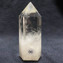 Load image into Gallery viewer, Natural Clear Quartz Reiki Tower Hexagonal Wand White Crystal Tower Energy Spiritual Healing Home Decor Gift