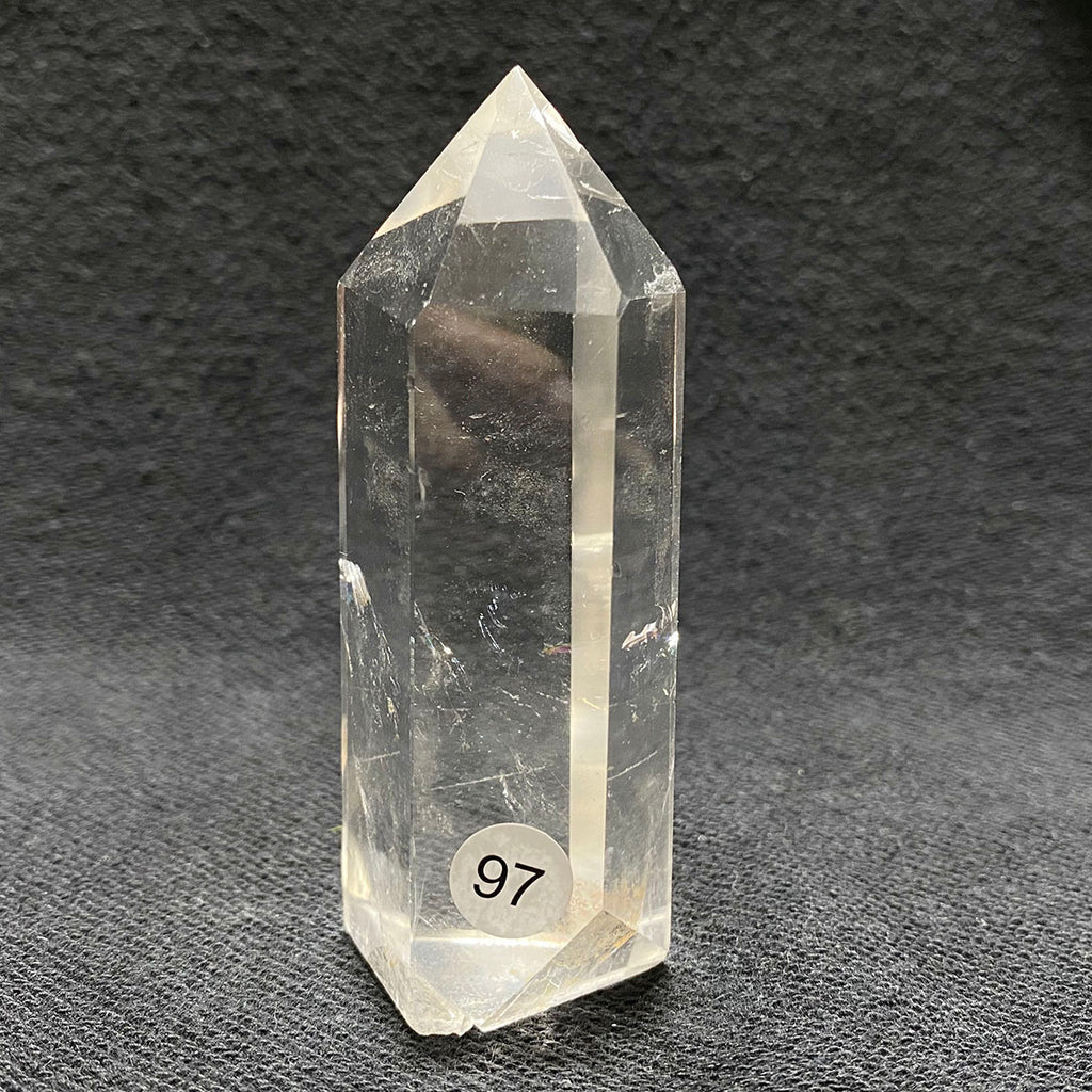 Natural Clear Quartz Reiki Tower Hexagonal Wand White Crystal Tower Energy Spiritual Healing Home Decor Gift