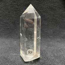 Load image into Gallery viewer, Natural Clear Quartz Reiki Tower Hexagonal Wand White Crystal Tower Energy Spiritual Healing Home Decor Gift