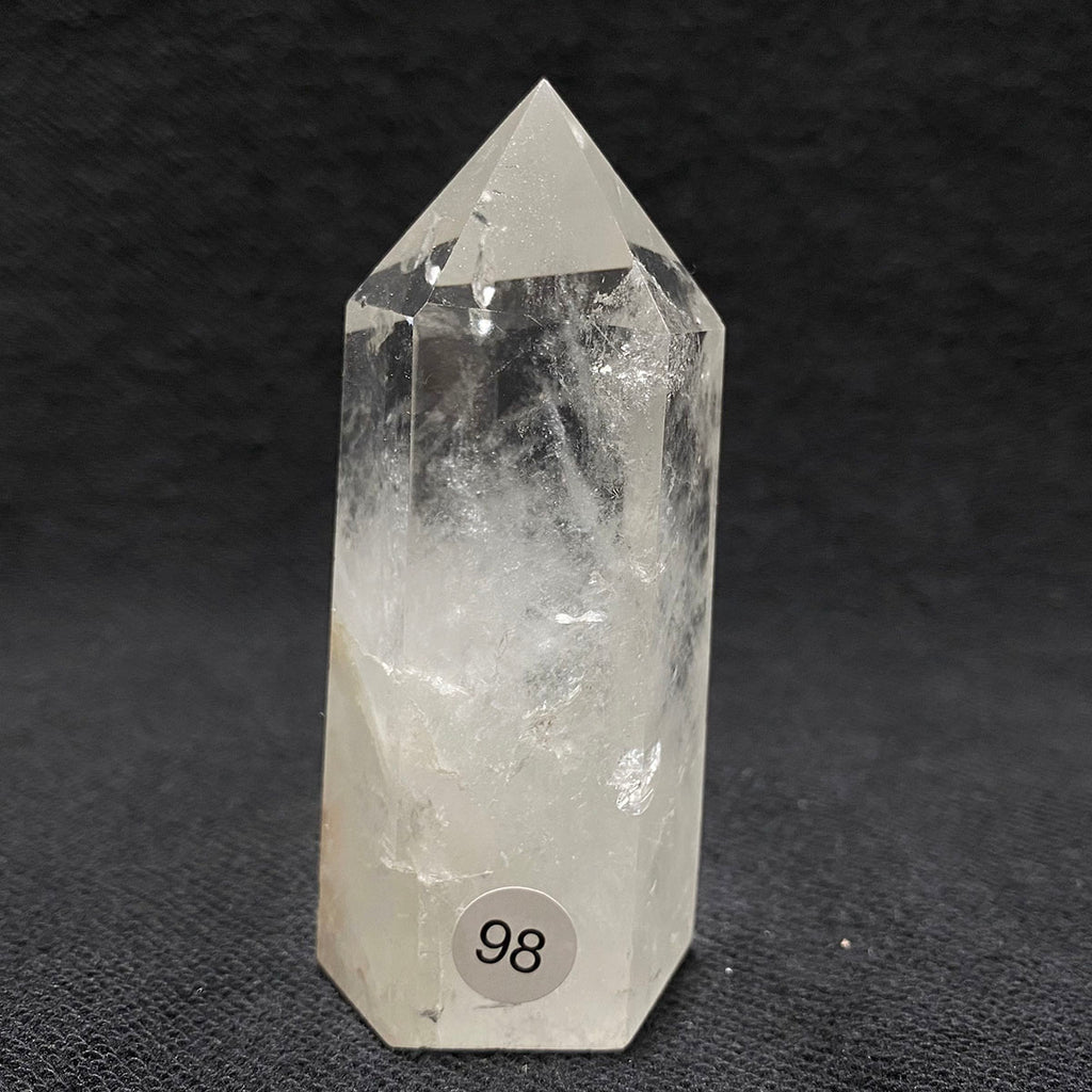 Natural Clear Quartz Reiki Tower Hexagonal Wand White Crystal Tower Energy Spiritual Healing Home Decor Gift