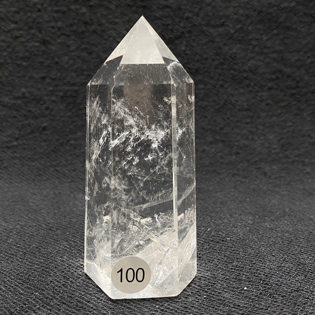 Natural Clear Quartz Reiki Tower Hexagonal Wand White Crystal Tower Energy Spiritual Healing Home Decor Gift