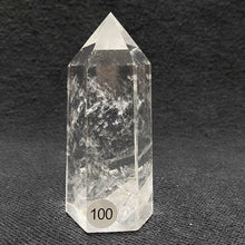 Load image into Gallery viewer, Natural Clear Quartz Reiki Tower Hexagonal Wand White Crystal Tower Energy Spiritual Healing Home Decor Gift