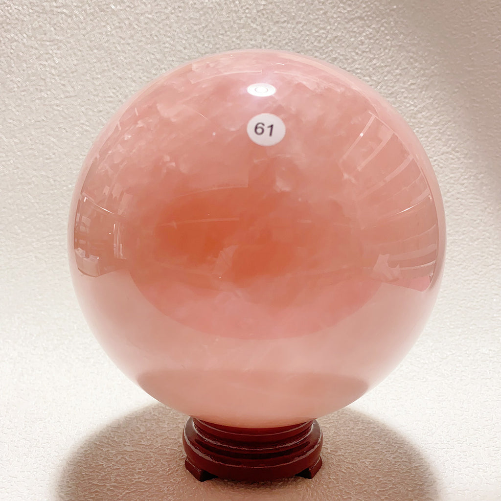 Natural Pink Rose Quartz   Sphere