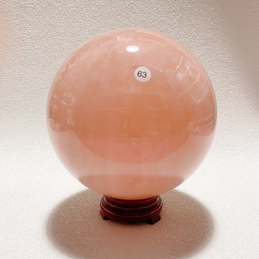 Natural Pink Rose Quartz   Sphere