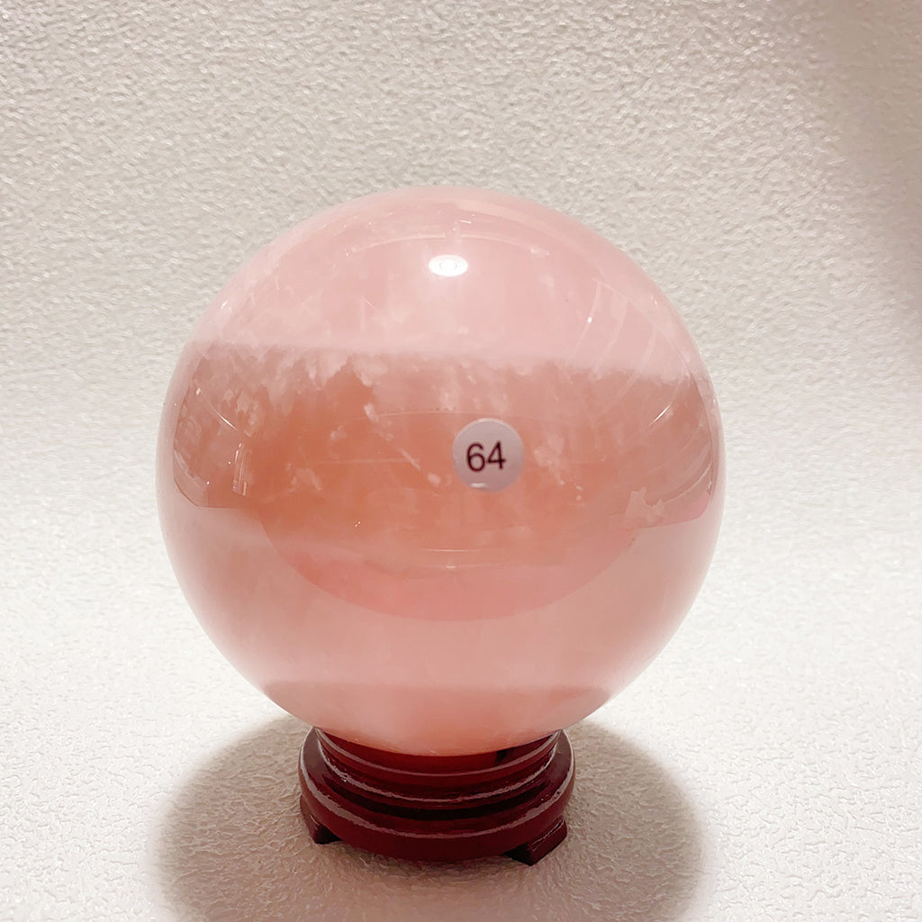 Natural Pink Rose Quartz   Sphere