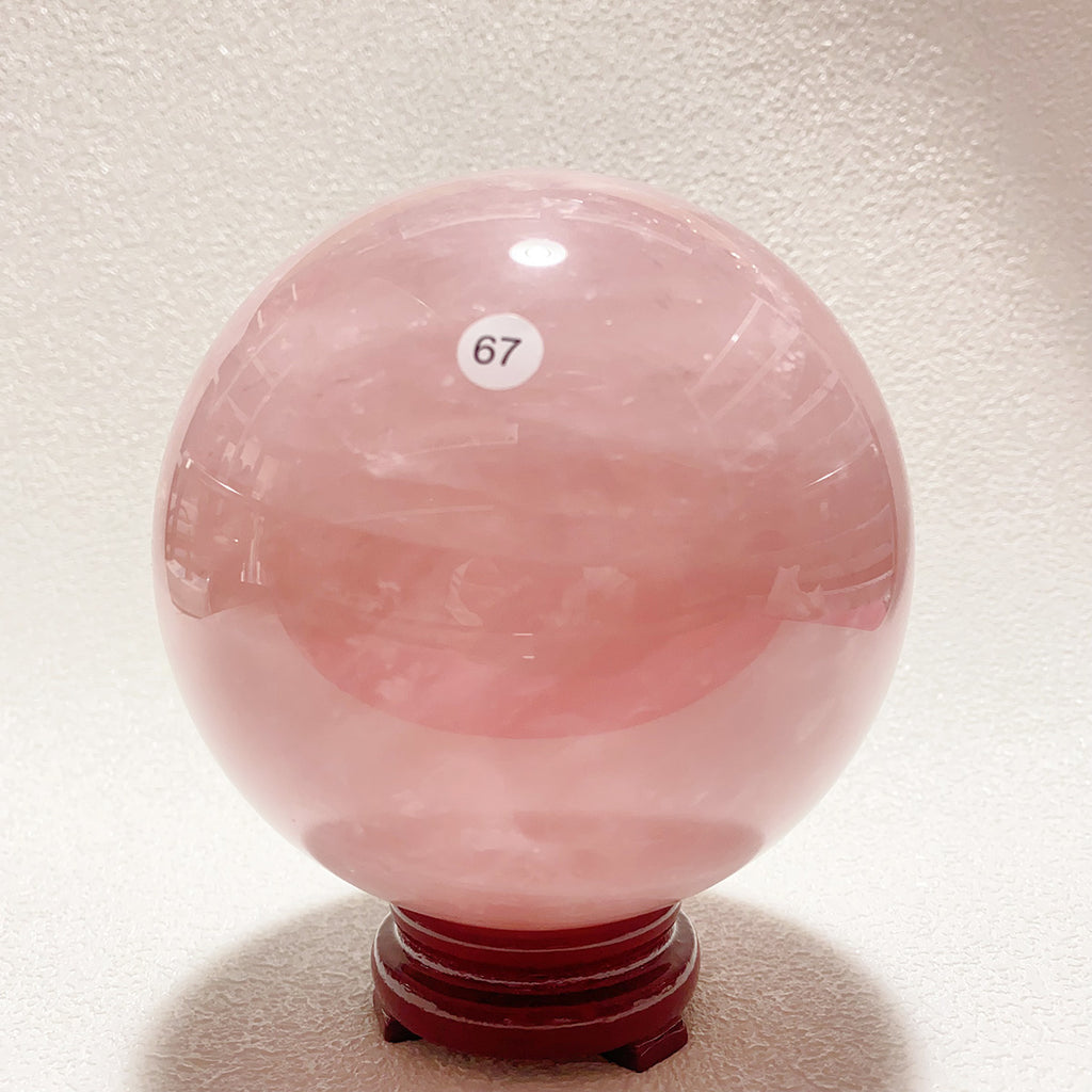 Natural Pink Rose Quartz  Ball Polished  Sphere Ball Reiki Healing Room Decor Crystal Crafts Stone Gift