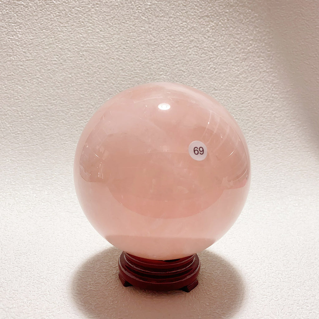 Natural Pink Rose Quartz  Ball Polished  Sphere Ball Reiki Healing Room Decor Crystal Crafts Stone Gift