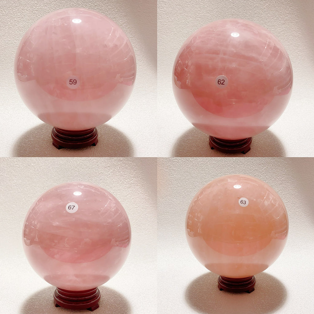 Natural Pink Rose Quartz   Sphere