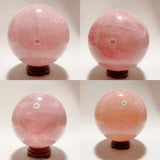 Natural Pink Rose Quartz  Ball Polished  Sphere Ball Reiki Healing Room Decor Crystal Crafts Stone Gift