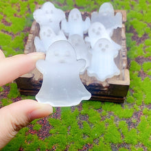 Load image into Gallery viewer, 1 PC Natural White Selenite Carved Ghost Halloween Crystal Energy Home Decoration Crafts Gift