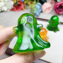 Load image into Gallery viewer, Blue Opal And Green Opal And Yellow Opal Hand Carved Crafts Halloween Home Decoration Ghost Skeletons Gift